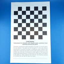 Checkers Rules Variations 1976 Classic Games CXB1 Russian Turkish Spain Polish - £2.00 GBP