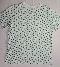 Lucky Mens Size L Tee Shirt Shamrock All Over Print T Shirt Clean - $12.75