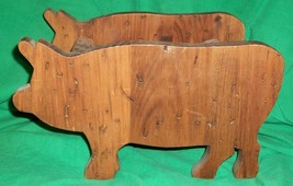 Vtg Kitchen Decor Pig Swine Piglet Pork Wood Cutting Board Walden Creek New York - £32.89 GBP