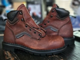Red Wing 2226 Dyna Force Mid Steel Toe Brown Work Boots Men 7 Women 8.5 - £110.40 GBP