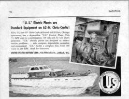 1951 Print Ad US Electric Plant 62&#39; Chris-Craft Boat US Motors Corp Oshkosh,WI - $8.98