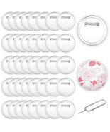 50 Pack 2.4 Inch Acrylic Design Button Badge Clear Button Pin Badges Wit... - £22.18 GBP