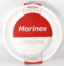 1 Count Marinex Opaline Tempered 10 7/8&quot; X 2 1/8&quot; Round White Glass Baking Dish - £24.77 GBP