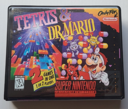 Tetris &amp; Dr. Mario CASE ONLY Super Nintendo SNES Box BEST Quality Available - £10.05 GBP