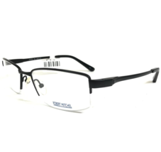 Robert Mitchel Brille Rahmen RM 1009 BK Schwarz Rechteckig Halbe Felge 54-17-140 - £29.56 GBP