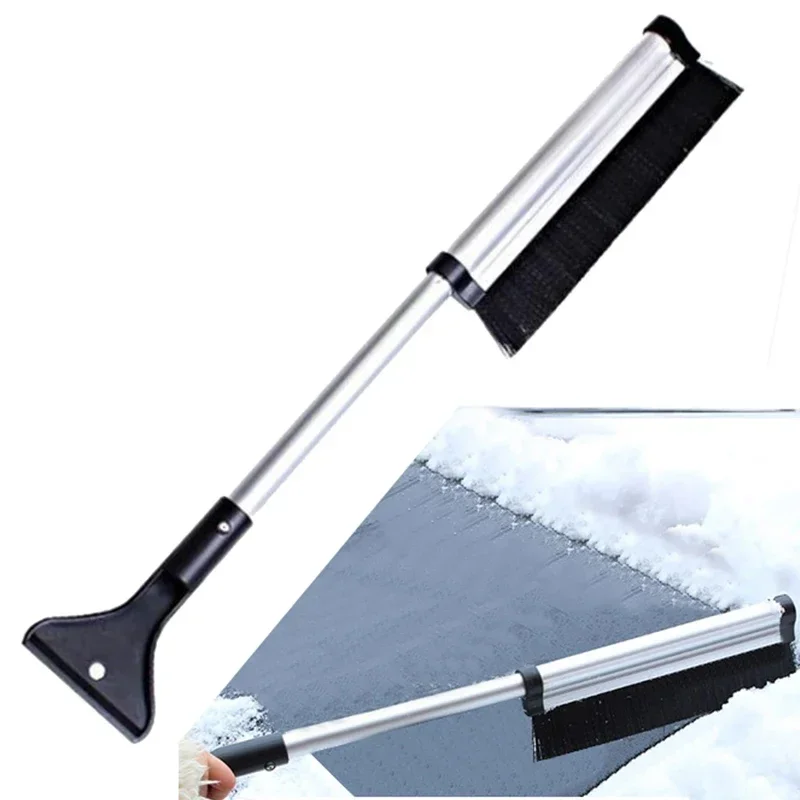 Winter Car Windshield Ice Scraper Glass Snow Brush Extendable Stainless Steel - £11.26 GBP