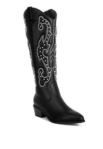 Reyes Patchwork Studded Cowboy Boots - £66.81 GBP