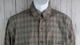 Vintage 90s Ralph Lauren Chaps &quot; 32/33 Plaid Shirt Grey Country Cottons A - £15.08 GBP