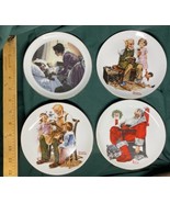 Norman Rockwell 6 ½” Collectable Plates Circa 1982 Set of 4 - Great Coll... - £14.15 GBP