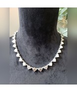 White House Black Market Women Silver Linked Cubes Shape Collar Necklace... - $41.68 CAD