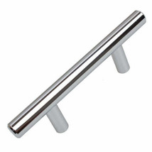 GlideRite Hardware Polished Chrome Solid Bar Cabinet Pulls 2-1/2-in CC 10 Pack - £19.23 GBP