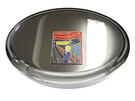 Edvard Munch The Scream Painting Oval Trinket Jewelry Box - £35.96 GBP