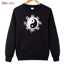 Autumn and Winter Hot Sale New Chinese Tai Chi Ink Ying Yang Printed Cotton Clot - £106.96 GBP