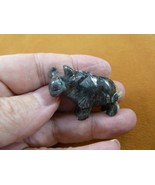 Y-WAT-24) gray tan River WATER BUFFALO YAK carving SOAPSTONE PERU FIGURI... - $11.77 CAD
