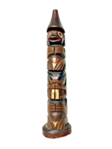 Vintage Totem Pole Carving Pacific Northwest Native Wood North American Indian - £232.59 GBP