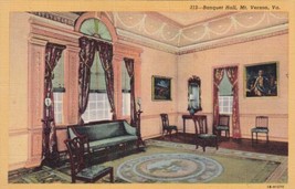 Banquet Hall Mount Vernon Virginia VA Postcard C07 - £2.35 GBP