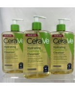 (3) CeraVe Hydrating Foaming Oil Cleanser Hyaluronic Acid Ceramide 16 Oz - £43.24 GBP