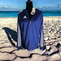 Adidas Tiro 19 Men&#39;s Soccer Training Jacket Size Small Blue Full Zip DT5272 - £19.21 GBP