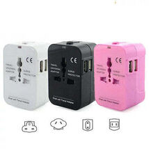 Color: White-Black - Worldwide Power Adapter and Travel Charger with Dua... - $88.54