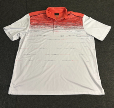 Greg Norman Play Dry ML75 Polo Golf Shirt Men&#39;s XL White Striped Short S... - £12.61 GBP