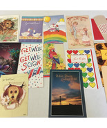 Vintage unused get well card lot paper greeting card collectible - $27.08 CAD