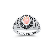Customized Sterling Silver High School and College Class Ring Fully Pers... - £93.30 GBP