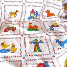 Farm Infant/Childrens Quilt Fabric. Primary Colors, Vintage, 3 3/8 yds. - £10.62 GBP