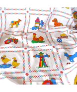 Farm Infant/Childrens Quilt Fabric. Primary Colors, Vintage, 3 3/8 yds. - £10.34 GBP