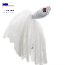 2pcs 6oz Metal Head Nylon Skirt Jigs – White Saltwater Fishing Lures - $46.99