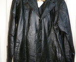Vtg Haband Executive Division XL Men’s Black Leather Jacket size XL back... - £69.96 GBP