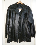 Vtg Haband Executive Division XL Men’s Black Leather Jacket size XL back... - $119.14 CAD