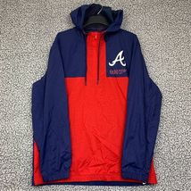 Atlanta Braves Windbreaker Jacket Men Large Fanatics Pullover Long Sleeve - $45.90 CAD