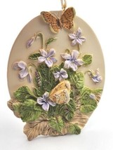 Hallmark Keepsake Ornament Violets and Butterflies Nature&#39;s Sketchbook VTG 1995 - £15.27 GBP
