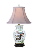 Horse Motif Porcelain Vase Table Lamp 20.5&quot; - $225.23