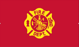 Fire Department Fire Fighters Firemen Fire Rescue Flag 3X5 Rough Tex® 68D Nylon - £14.81 GBP