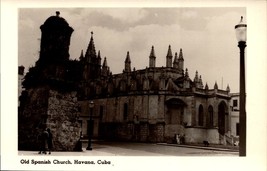 Vintage 1920&#39;s/30&#39;s Rppc POSTCARD-OLD Spanish CHURCH-HAVANA CUBA-BK39 - £5.44 GBP