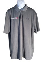 Under Armour Men&#39;s Short Sleeve Button Down Nfl Madden 25 Polo Shirt Gray 2XL - £11.82 GBP