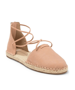 Eileen Fisher Lace-Up Leather Espadrille Sandal, Toffee Cream Pink Size ... - $139.46 CAD