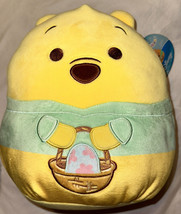 2021 Squishmallow 10&quot; Plush Disney Winnie The Pooh Bear Holding Easter Egg Nwt - £19.10 GBP