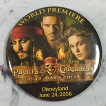 Disneyland Pirates of the Caribbean Pin Button Dead Man&#39;s Chest Johnny Depp - $11.88