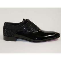 Men's GENIO Patent Leather Red Sole Shoes Formal 120196618 Black Stones image 7