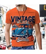 VW Bug Beetle AirCooled Vintage race orange t-shirt - $20.00