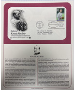 American Mail Cover FDC &amp; Info Sheet Knute Rockne 1988 - £17.84 GBP
