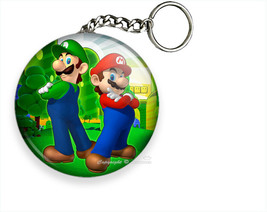Super Mario Luidgi Brothers Keychain Key Fob Ring Chain Video Game Fan Gift Idea - £11.41 GBP+