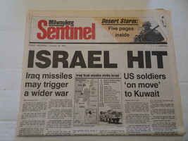 Milwaukee Sentinel - January 18, 1991 - Israel Hit - Desert Storm - News... - $13.69 CAD