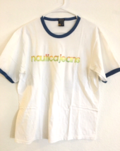 Nautica Jeans Company Vintage T Shirt Men&#39;s Size M Athletic Fit Ringer C... - £33.49 GBP