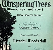 Whispering Trees Memories And You 1922 Sheet Music Dream Waltz Ballad DWFF1 - $19.99