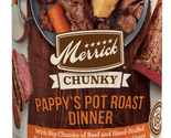 Merrick Grain Free Chunky Pappy&#39;s Pot Roast Wet Dog Food, 12.7 oz. 1 Can - £10.58 GBP