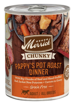 Merrick Grain Free Chunky Pappy&#39;s Pot Roast Wet Dog Food, 12.7 oz. 1 Can - £11.33 GBP