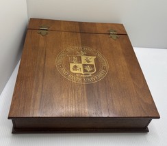 Lap Desk Wood Box Vintage Virginia Polytechnic Institute &amp; State Univers... - $37.39